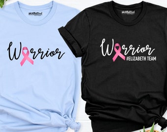 Breast Cancer Warrior Shirt, Custom Pink ribbon Shirt, Breast Cancer Fighter tees shirt, cancer survivor shirt,Breast Cancer Awareness shirt