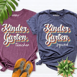 Kindergarten Teacher Shirt, Kindergarten Squad Shirt, teacher team shirt, Back to School, Teacher tee, First Day of School,Kindergarten tees