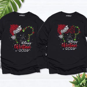 T-shirts de Noël Disney pour toute la famille, T-shirt à manches longues Disneyland Noël, T-shirts Disney personnalisés à manches longues, T-shirt Disney pour toute la famille, T-shirt de Noël image 1