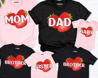 Strawberry Shirt, Berry birthday family shirt,first birthday Strawberry shirt, mom dad baby shirt, baby shower party shirt, custom berry tee