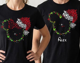 Disney Christmas family shirts Mickey Minnie Christmas shirt Disney Christmas party shirt Disneyland Christmas couple Tee Christmas vacation