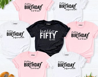 50th Birthday Spuad Group Tshirts, Birthday Crew Tee,50th Birthday Shirts, 50th Birthday Party Tee, 50th Birthday Spuad Tee, 50th Bday Shirt