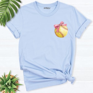 Softball shirt women, Coquette Bow Softball Shirt, Softball mom shirt, Softball Bow Shirt, Softball tees tee, Softball Player Game Day shirt