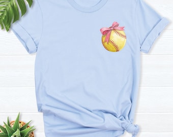 Softball shirt women, Coquette Bow Softball Shirt, Softball mom shirt, Softball Bow Shirt, Softball tees tee, Softball Player Game Day shirt