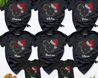 Disney Family Christmas Shirts, Family Christmas Party, Holiday T-shirt, Christmas Disney Vacation, Christmas Gift, Christmas mickey minnie