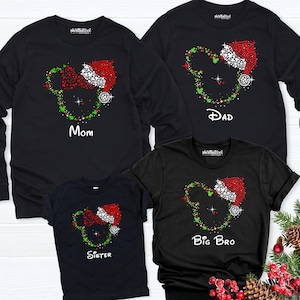 Disney Christmas longsleeve shirts, mickey minnie christmas party, family disney christmas shirt, christmas matching shirt, disney christmas