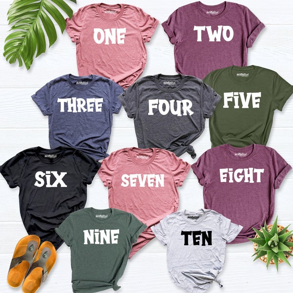Custom Number Shirt,Birthday age Shirt, Number Shirt, Birthday party shirt, Sibling number Shirt, number Birthday shirt, numbered family tee