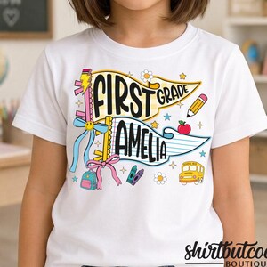 First Grade Shirt Girl back to school Shirt Preschool shirt First Day of School 1st Grade Shirt Kindergarten Shirt girls 2nd 3rd grade shirt