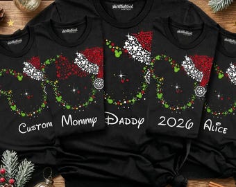 Disney Family Christmas Shirts Christmas Mickey Party Christmas Disney Trip Shirt Minnie Christmas Tee Xmas Disney tshirt Disneyland Holiday