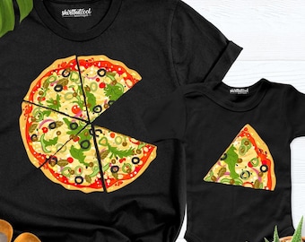 Mom Dad Baby Pizza matching funny shirts, Dad son daughter outfits, Mothers day shirt, Fathers day shirt, Pizza and Pizza Slice family shirt