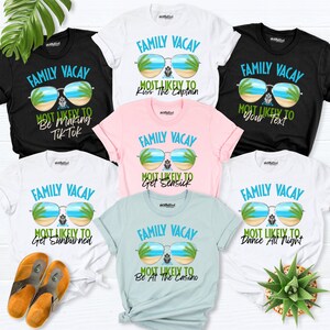 most likely to cruise shirts, family vacation shirt, most likely to beach vacay shirt, Family cruise trip shirt, cruise birthday party shirt
