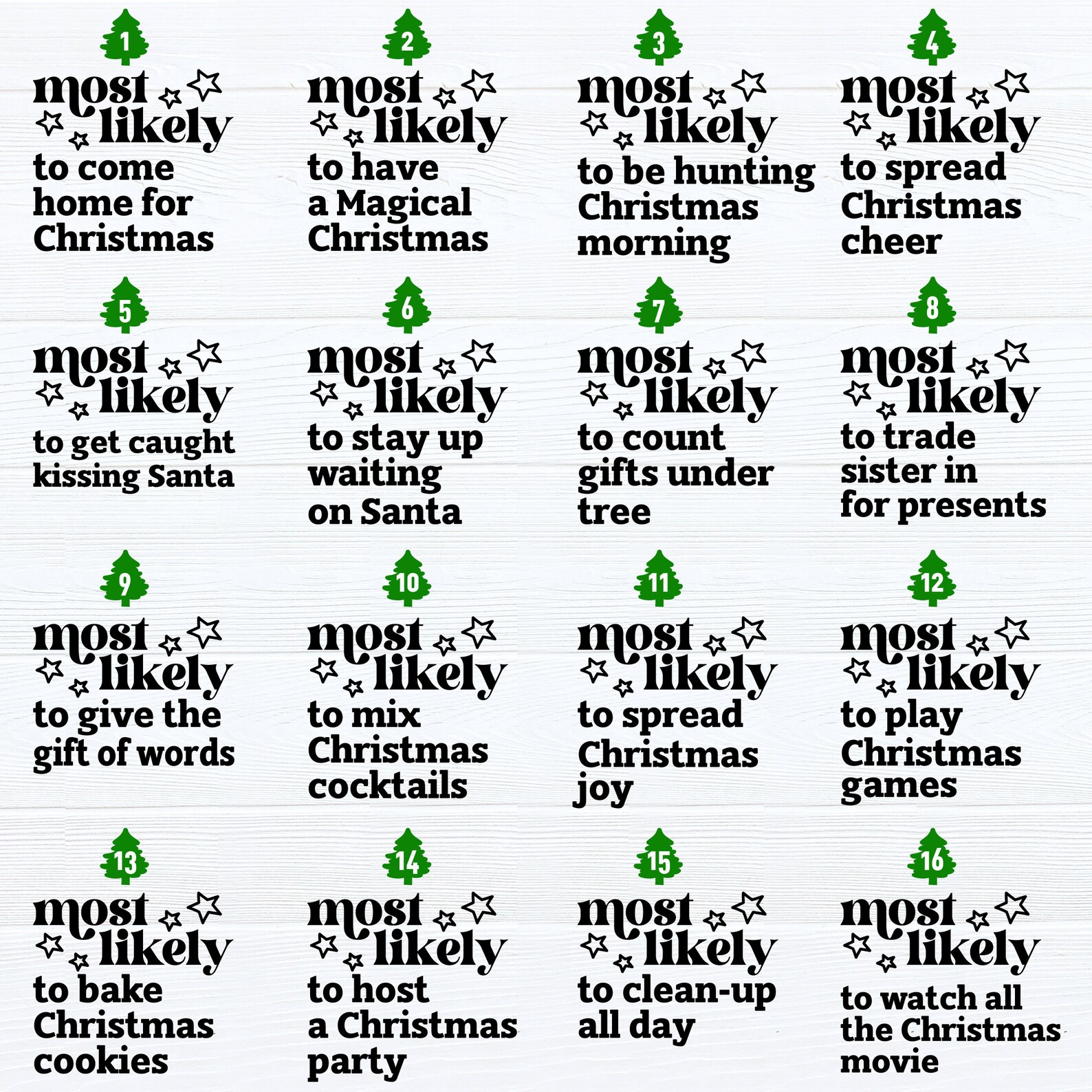 Matching Christmas Family Tshirt Most Likely to Group Etsy