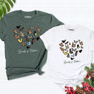 Butterfly Shirt, Spring tee shirt, Butterfly Lover shirt, Butterfly Woman Shirt, Nature shirt, Butterfly camp shirt, Butterflies Heart shirt image 9