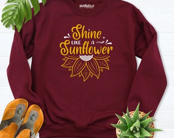 Sunflower Sweatshirt, Flower Hoodie, Women for Sweatshirt, Floral Sweatshirt, Flower Shirt, Best Friend Birthday Gift, Women valentines gift