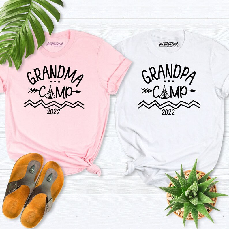 Grandma camp shirt 2026 camp shirts Grandpa camping shirt matching family camping trip shirt Nana Papa camping shirt grandparent Camp shirts image 9