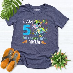Dinosaur birthday boy shirt, Personalized Birthday boy shirt, dino birthday boy party tee, custom name age birthday shirt,boy birthday shirt