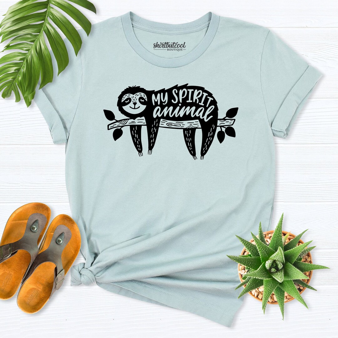 Sloth - My Spirit Animal T-Shirt Da Donna Grigia A Maniche Corte - Foto 8