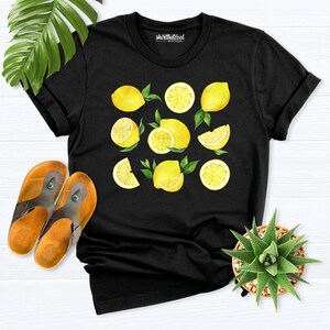 Lemon Shirt, Summer Lemon Shirt, Fruit Tshirt, Lemon gifts, Lemon shirt women, Lemon print shirt, Lemon Cottagecore shirt, Lemon shirt girl image 9