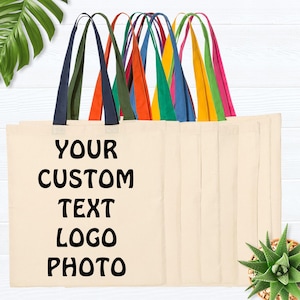 Personalized Tote Bags, Custom Logo Tote Bag, Business Logo Bag, Custom Image Tote, photo tote bag, wedding tote bags, Your Custom Text tote