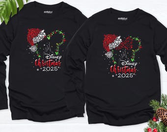 Disney Christmas family shirts Disneyland Christmas long sleeve shirt, Custom Disney long sleeve tees, Disney family shirt, Holiday t-shirt
