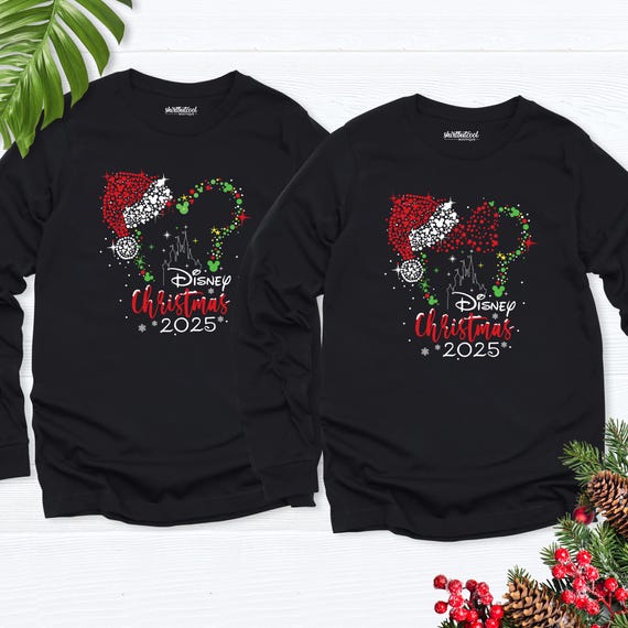 Disney Christmas family shirts Disneyland Christmas long sleeve shirt, Custom Disney long sleeve tees, Disney family shirt, Holiday t-shirt