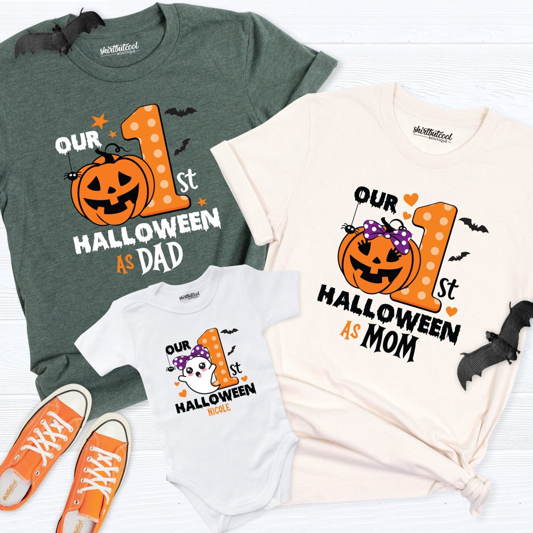 First Halloween Family Shirt, Mom Dad Baby Halloween Shirt, My First