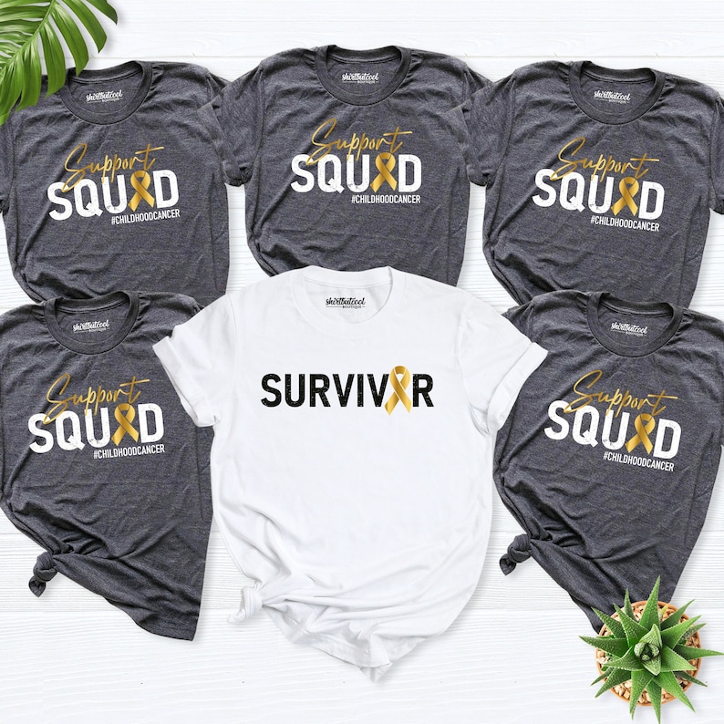 Childhood cancer shirt Kids Cancer survivor shirt Gold Ribbon shirt custom Childhood cancer awareness Shirt Pediatric Cancer family Shirt image 1