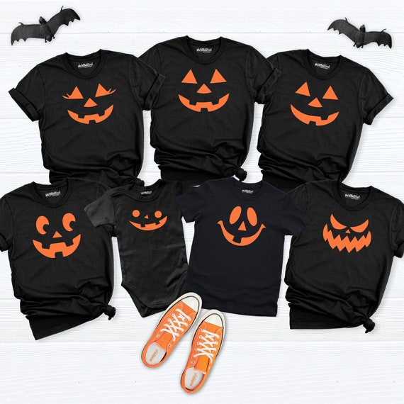 Pumpkin Face Shirt Group Halloween Party Tee Spooky Season Shirt Family Halloween Shirt Halloween Cousin crew Shirt Scary Pumpkin Face Shirt