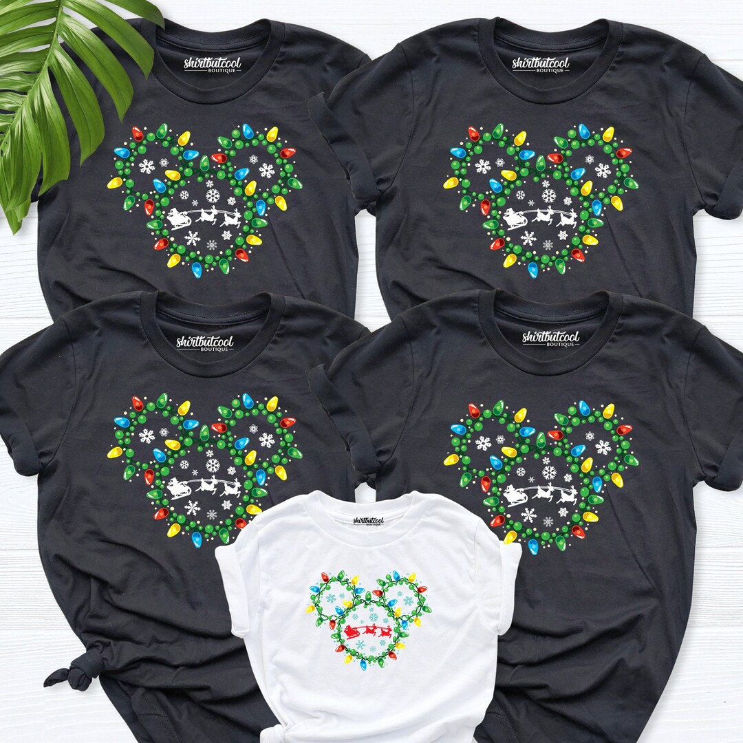 Family Disney Christmas Shirts, Matching Christmas Party Tshirt Family Disney Christmas Shirts