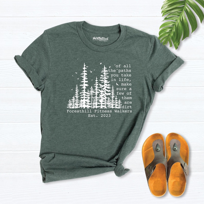 Personalized Hike shirt, Hiking Shirt, Outdoors Shirt, Camping shirt,forest tee, Walk group shirt, camping tees,Backpacking shirt, Hike tees image 1