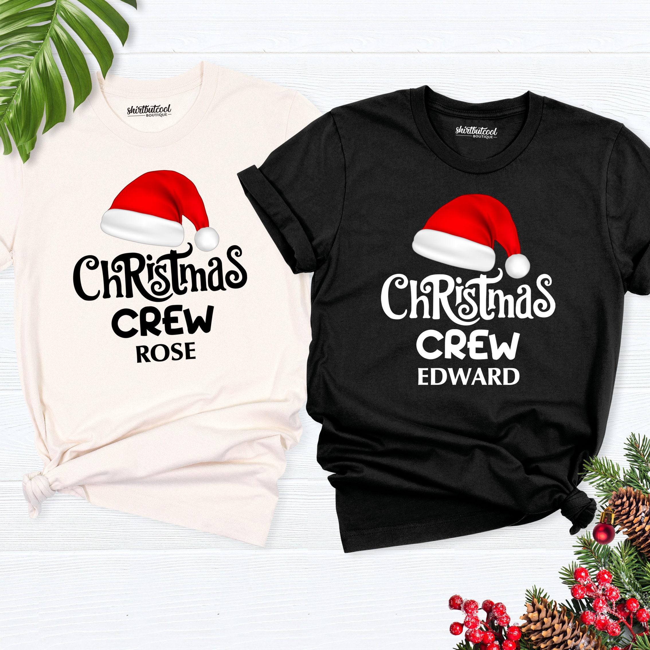 Discover Personalized Christmas Crew Shirt, Family Christmas Shirt