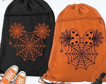 Halloween treat bag Disney, Halloween Candy Bag, Halloween Disney Trip Bag, Disney Halloween Vacation Drawstring Bag boys Trick or Treat Bag
