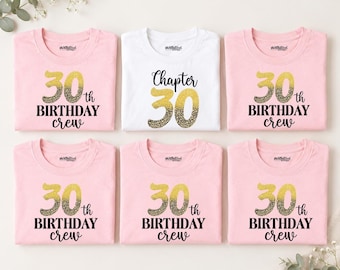 Chapter 30 Birthday Shirt Thirty Birthday Crew Tee, Leopard Print Birthday Tshirt, 30th Birthday Party Shirts, Birthday Group Shirt Matching