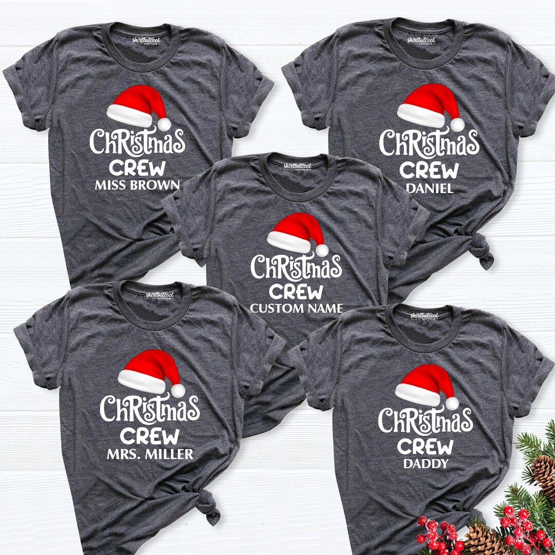 Christmas Crew Custom Name Shirt,christmas Crew Shirts, Family ...