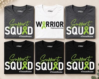 Lymphoma Support Squad Shirt Lime Green Cancer Awareness Tee, Lymphoma Cancer Warrior Tshirt, Lymphoma Team Shirt Custom Lymphoma Family Tee