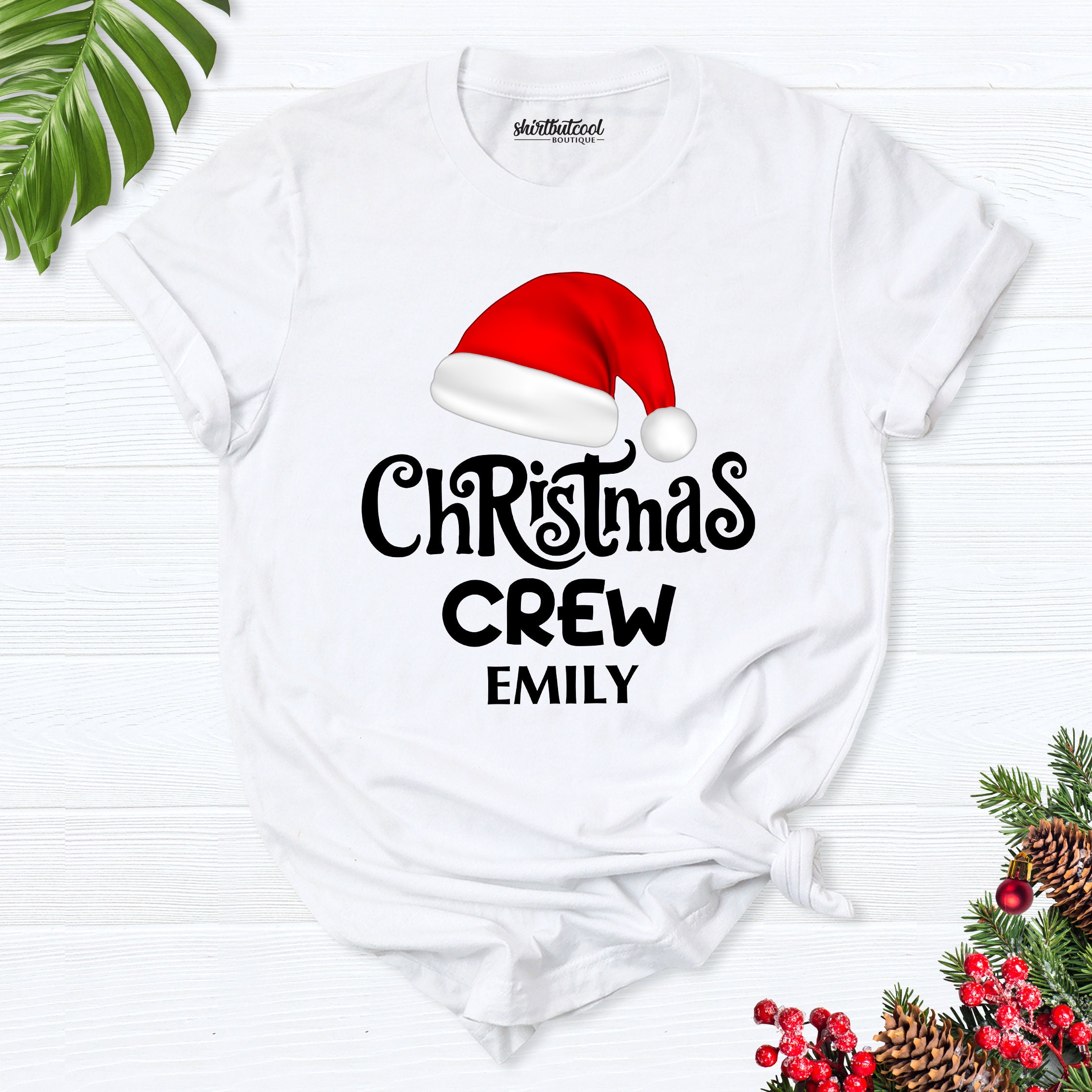 Discover Personalized Christmas Crew Shirt, Family Christmas Shirt