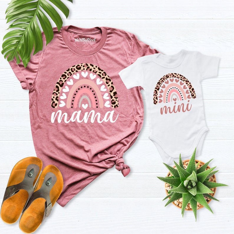 Rainbow Mama Mini Tshirt, Mama and Baby Shirt, Rainbow Mama Shirt, Rainbow Mini Onesie, Mama Mini Matching Shirt, mother day gift, mom gift 