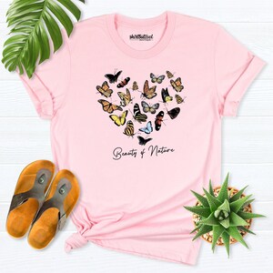 Butterfly Shirt, Butterfly Lover gift, Butterfly Graphic Woman Shirt, Nature shirt, daughter gift, Butterfly gift, Butterflies In Heart tees