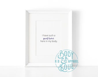 Impresión anti-dieta, impresión positiva del cuerpo, impresión de alimentación intuitiva, regalo para ella