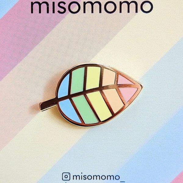 Rainbow Leaf Pride Pin