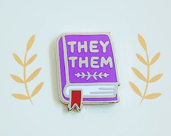 Pronoun Book Pin - they/them
