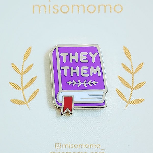 Pronoun Book Pin - they/them