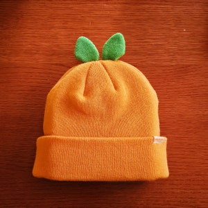 Orange Sprout Leaf Beanie