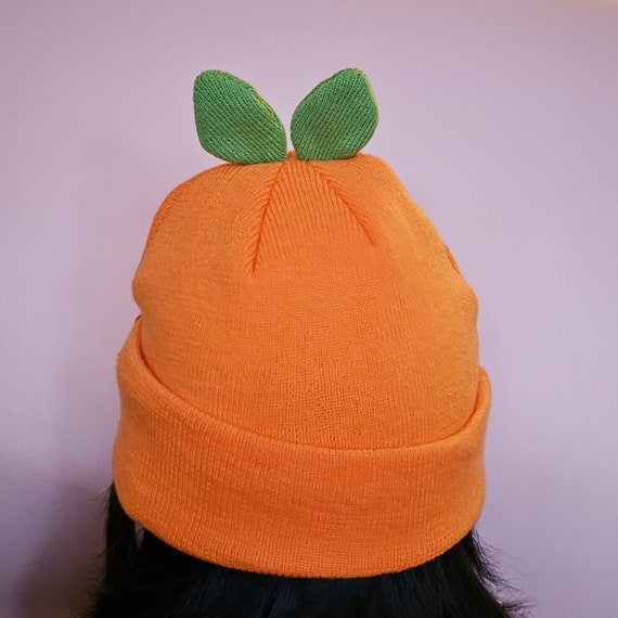 Orange Sprout Leaf Beanie - Etsy