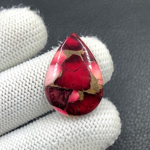 Rote Rose Dahlie...27x19x4mm...19 Cts...A#O1300