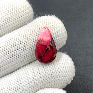 Rote Rose Dahlie...19x11x3 mm...6 Cts...A#O1305