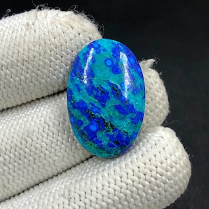 Cabochão de Azurita Blue Bird...Cabochão Oval...26x17x5 mm...17 Cts...A#N6822
