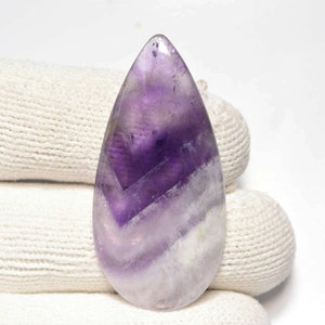 Amethist Kant Cabochon... Peer Cabochon... 43x21x3mm... 24Cts... #i3533