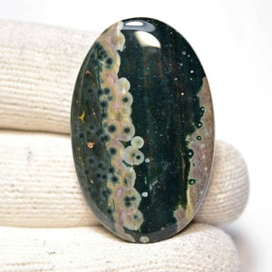 Cabochão Ocean Jasper...Cabochão Orbicular Jasper...Cabochão Oval...37x24x6mm...45Cts...#H8465