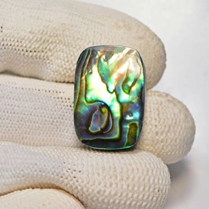 Abulón Cabochon... Paua Shell Cavochon.. Cojín Cabujón... 22x15x7mm.. 24Cts... #H7601